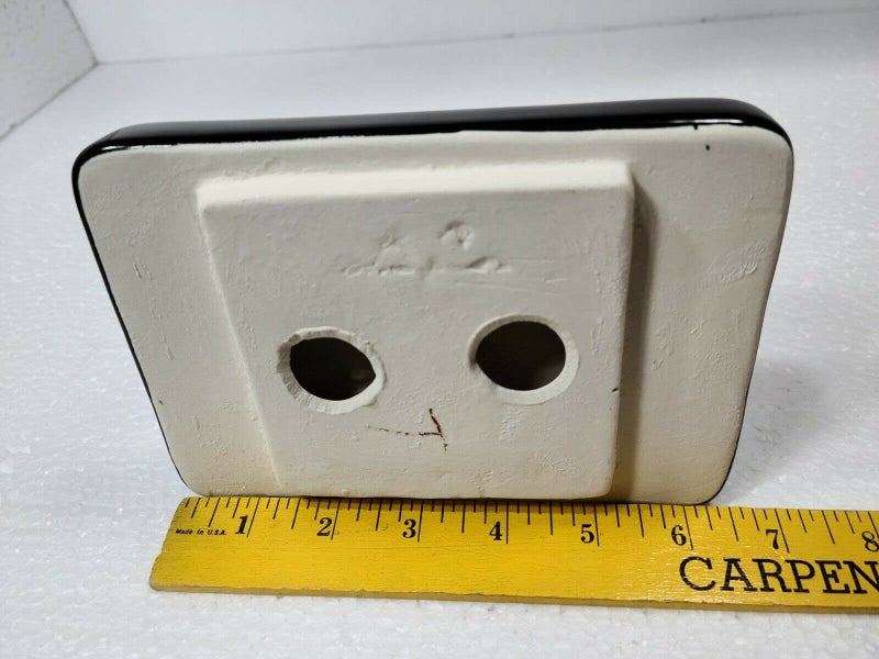 Daltile Black Ceramic Soap Dish Tray Shower Bathtub Vintage Mid Century Modern Vintage Retro - Image 4